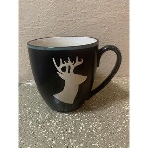 Moose Mug BLACK/TAN Etched Ceramic Coffee Tea Cup/Mug‎ BASS PRO SHOPS XL 21 oz